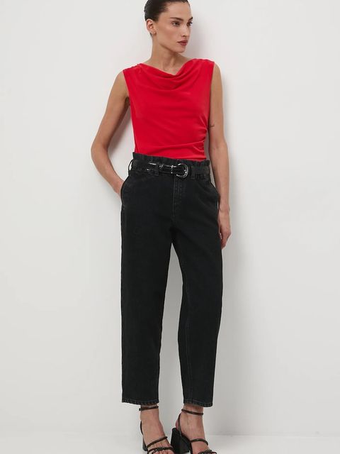 Medicine jeansy bawełniane damskie kolor czarny - zdjęcie produktu nr 2