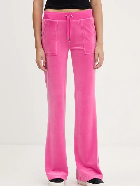 Juicy Couture spodnie dresowe kolor różowy gładkie JCSEBJ001 - zdjęcie produktu nr 1