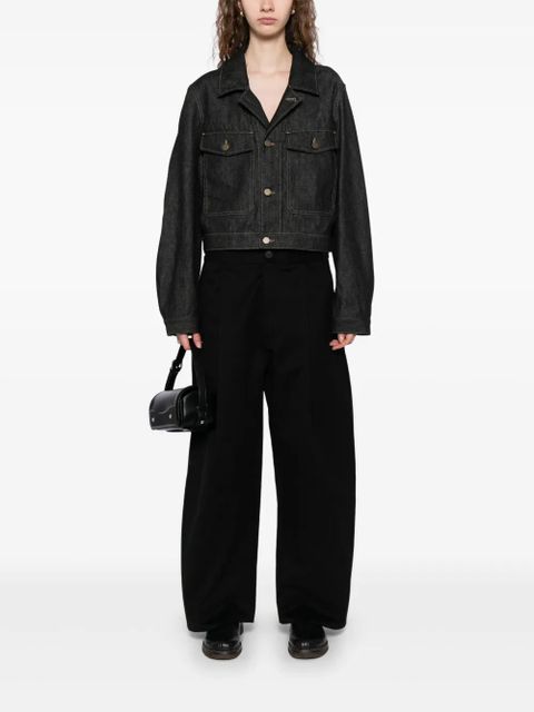 LEMAIRE cropped denim jacket - Black