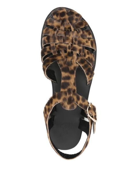 Ancient Greek Sandals Karina pony cage sandals - Brown