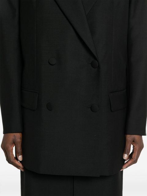 Givenchy double-breasted wool-blend blazer - Black