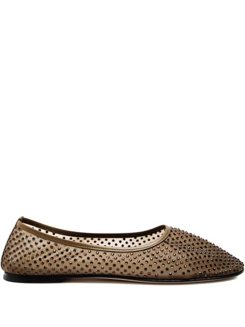 Dear Frances Balla crystal-embellished ballet flats - Brown - zdjęcie produktu nr 1