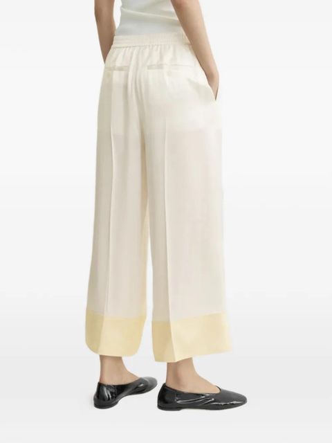 TOTEME drawstring silk trousers - White