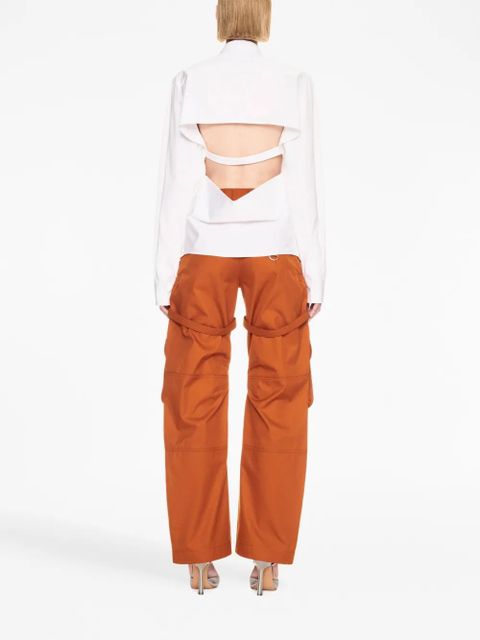 Off-White buckled cotton-poplin shirt
