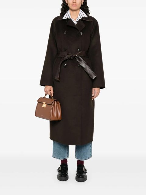 SANDRO double-breasted coat - Brown - zdjęcie produktu nr 2