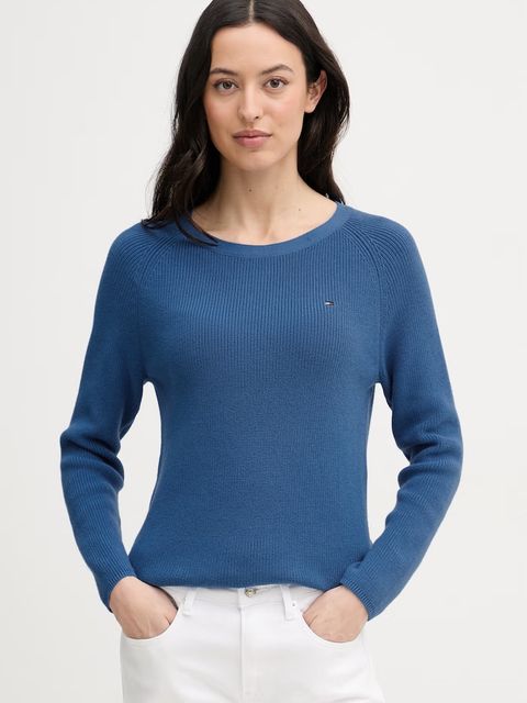 Tommy Hilfiger sweter damski bawełniany - zdjęcie produktu nr 1