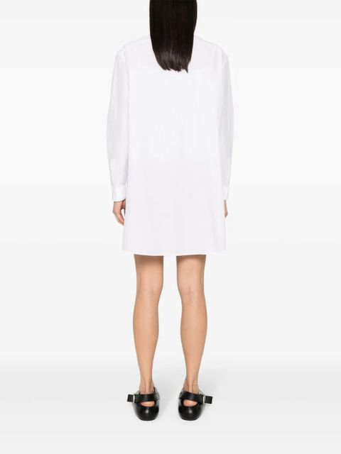LOEWE layered poplin shirt dress - White