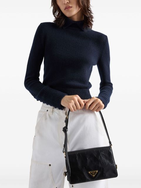 Prada leather shoulder bag - Black - zdjęcie produktu nr 2