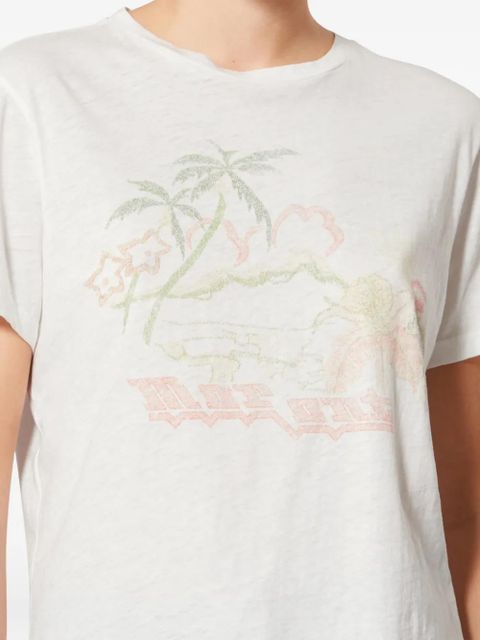 MARANT ÉTOILE ZEWEL floral-print T-shirt - White