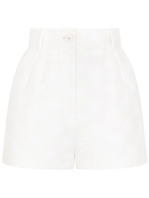 Dolce & Gabbana logo-jacquard high-waisted short - Neutrals - zdjęcie produktu nr 1