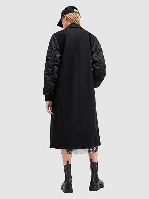 AllSaints płaszcz z wełną PAULAH