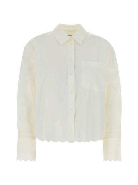 Weekend Max Mara Neutro scalloped poplin shirt - White - zdjęcie produktu nr 1