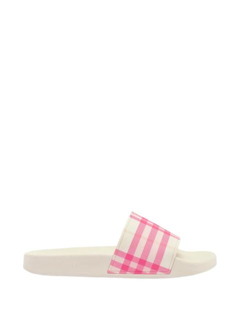 Burberry check slides - Neutrals - zdjęcie produktu nr 1