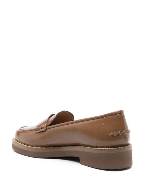 Aquazzura Aqua leather loafers - Brown