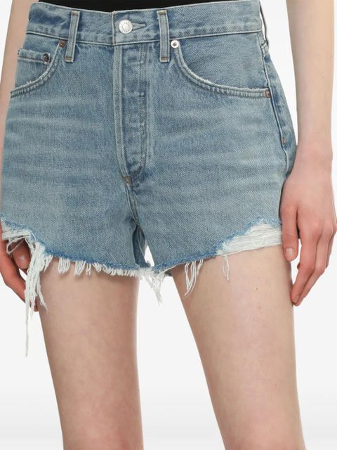 AGOLDE ripped denim shorts - Blue