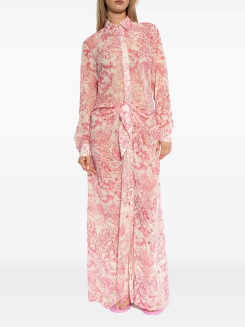Versace Barocco-print maxi dress - Pink