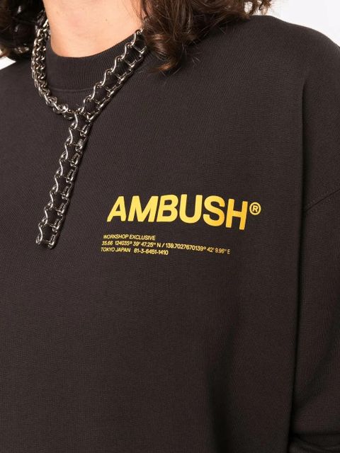 AMBUSH logo-print sweatshirt - Brown