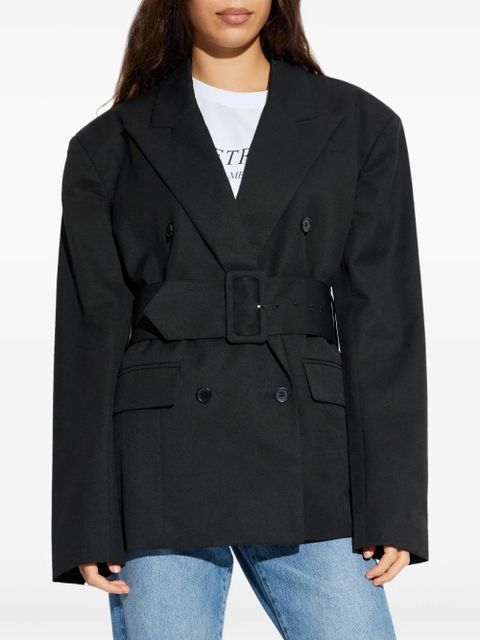 ROTATE BIRGER CHRISTENSEN belted double-breasted blazer - Black - zdjęcie produktu nr 2
