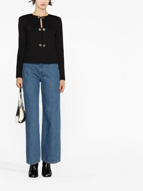 TWINSET logo-buttons cropped blazer - Black - zdjęcie produktu nr 2