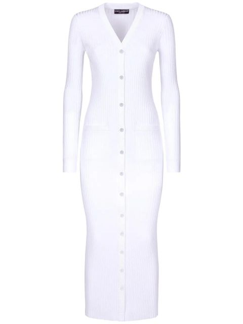 Dolce & Gabbana ribbed-knit long cardigan - White - zdjęcie produktu nr 1