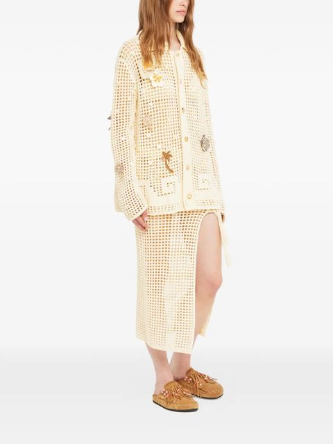 Alanui open-work embellished shirt - Neutrals - zdjęcie produktu nr 2