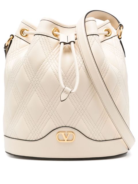 Valentino Garavani quilted bucket bag - White - zdjęcie produktu nr 1