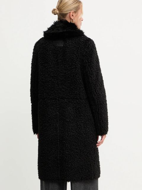 Patrizia Pepe płaszcz dwustronny kolor czarny 2O0179 E075