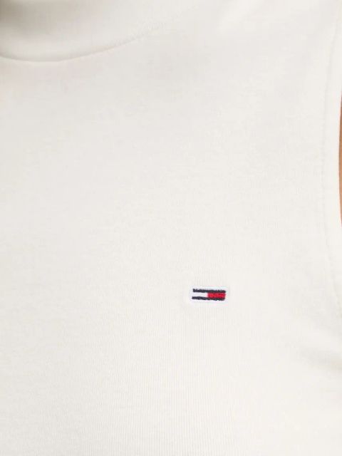 Tommy Jeans top damski kolor beżowy z półgolfem DW0DW20177