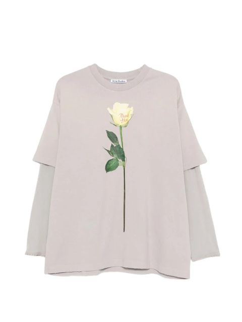 Acne Studios layred graphic t-shirt - Neutrals - zdjęcie produktu nr 1