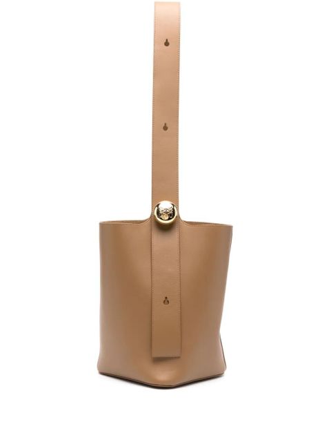 LOEWE medium Pebble leather bag - Brown - zdjęcie produktu nr 1