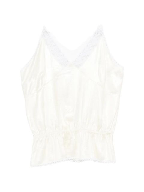 Magda Butrym lace trim camisole - White - zdjęcie produktu nr 1