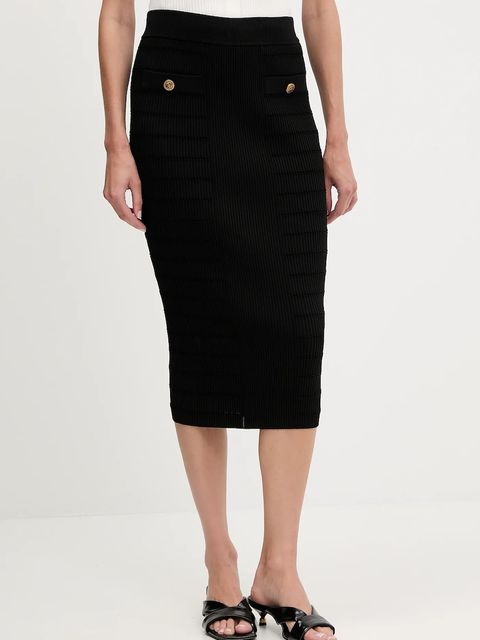 Guess spódnica EVANGELINE kolor czarny midi ołówkowa W5YD66 Z0130 - zdjęcie produktu nr 1