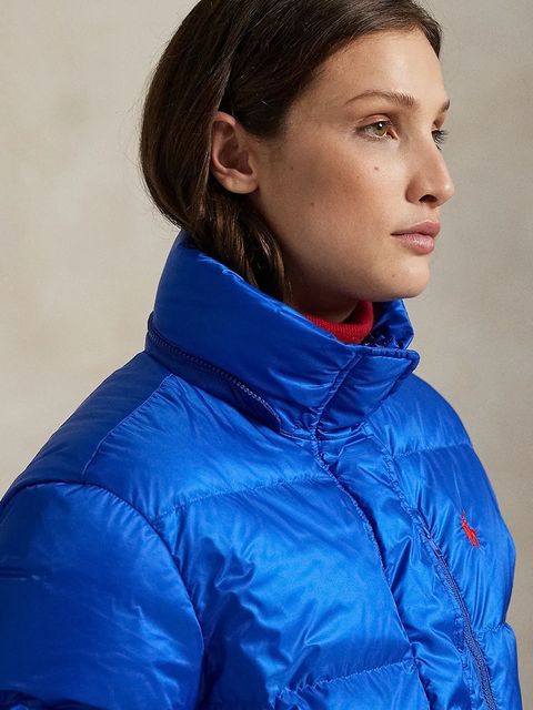 Polo Ralph Lauren kurtka puchowa damska kolor niebieski 211932183