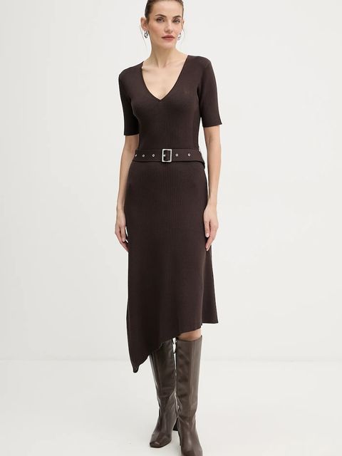 Karl Lagerfeld sukienka kolor brązowy midi dopasowana A4W13026 - zdjęcie produktu nr 1