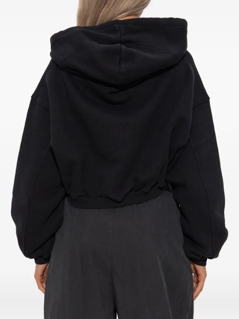 Alexander Wang zip-up hooded sweater - Black