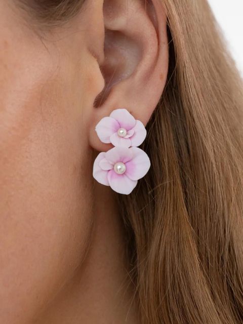 Jennifer Behr Aylani floral-motif earrings - Pink - zdjęcie produktu nr 2