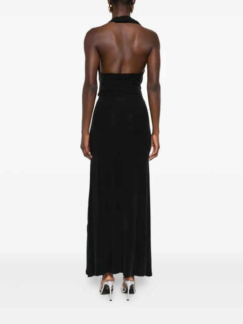 Aya Muse halterneck midi dress - Blue