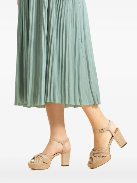 Jimmy Choo Heloise knot platform sandals - Neutrals