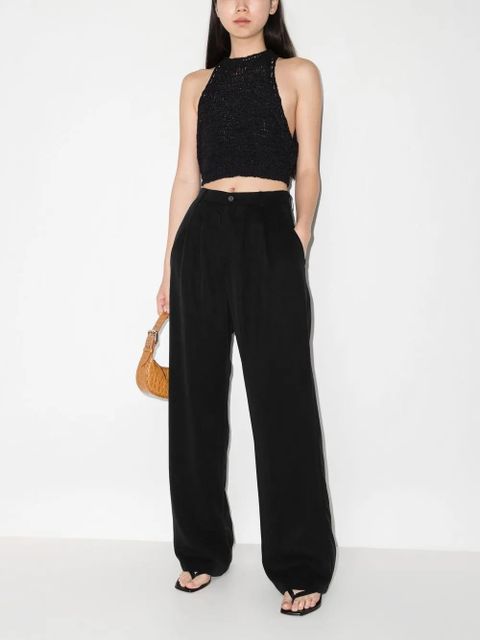 Reformation Mason high-waist wide-leg trousers - Black