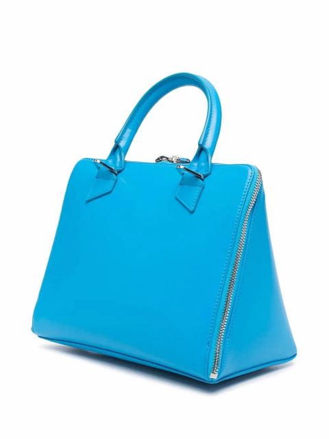 The Attico Monday triangle leather tote bag - Blue - zdjęcie produktu nr 1