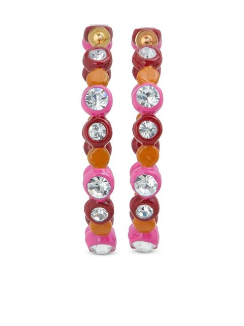 Marni rhinestone-embellished hoop earrings - Pink - zdjęcie produktu nr 2