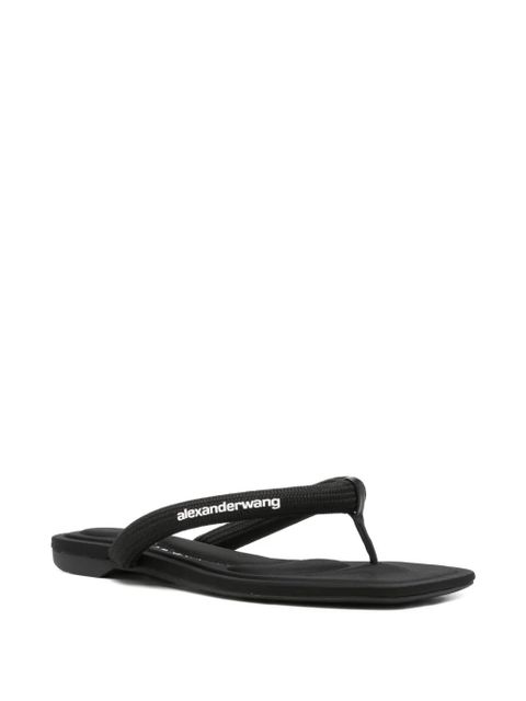 Alexander Wang Jenna logo-print thong-strap sandals - Black - zdjęcie produktu nr 2