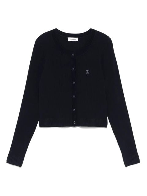SANDRO crew-neck cardigan - Blue - zdjęcie produktu nr 1