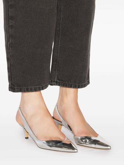 ISABEL MARANT Padim 50mm leather pumps - Silver