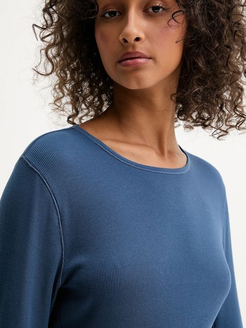 Calvin Klein Underwear longsleeve damski kolor niebieski 000QS7217E