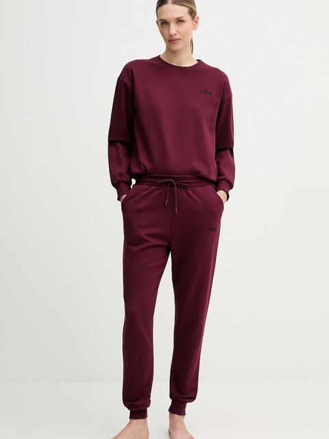 Fila dres bawełniany kolor bordowy FPW4181 - zdjęcie produktu nr 1