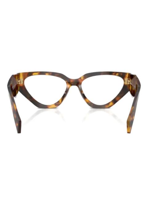 Prada Eyewear geometric-frame glasses - Brown - zdjęcie produktu nr 2