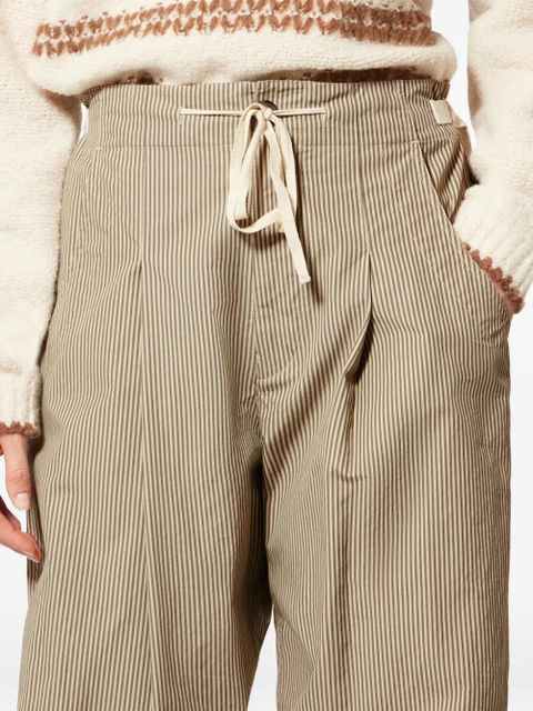 MARANT ÉTOILE Ceryne striped-pattern drawstring trousers - Neutrals