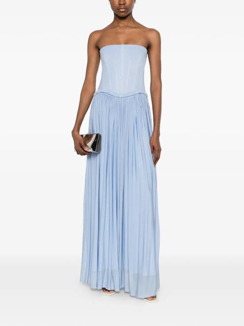 Simkhai Adalys pleated maxi dress - Blue - zdjęcie produktu nr 2