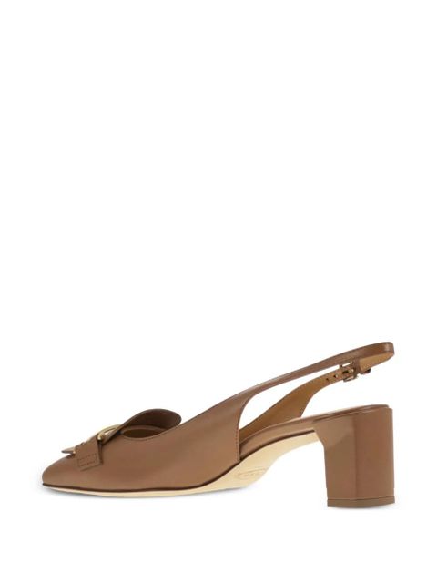 Tod's block-heel leather pumps - Brown